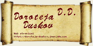 Doroteja Duškov vizit kartica
